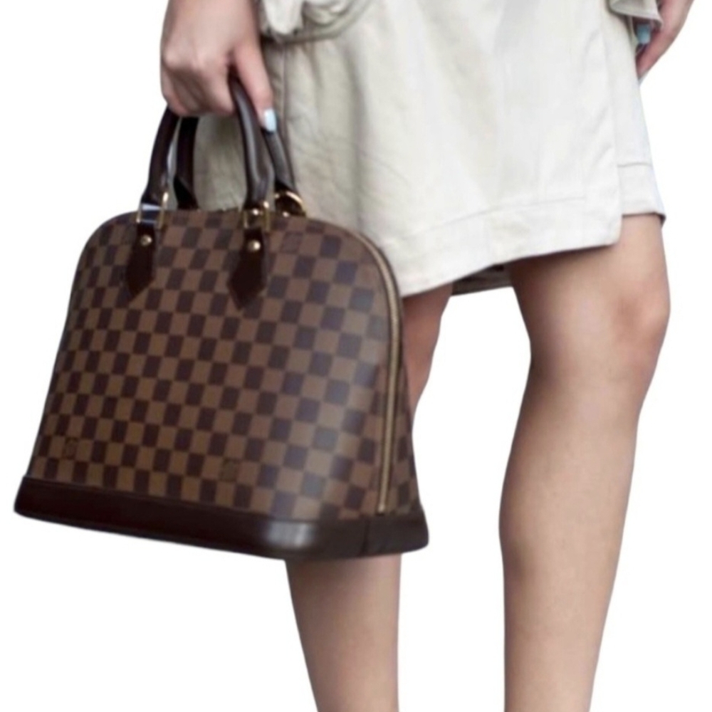 🚫SOLD🚫-Louis Vuitton Damier Ebene ALMA PM Handbag-Dustbag Included-EUC - Picture 4 of 17